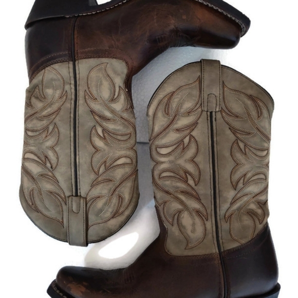 Laredo Women's Vintage Leather Cowboy Festival Rodeo Boots Size 7M - Picture 5 of 6